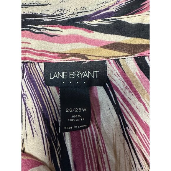 Lane Bryant Short Sleeve Button Front Blouse Size 26/28W - Picture 6 of 8